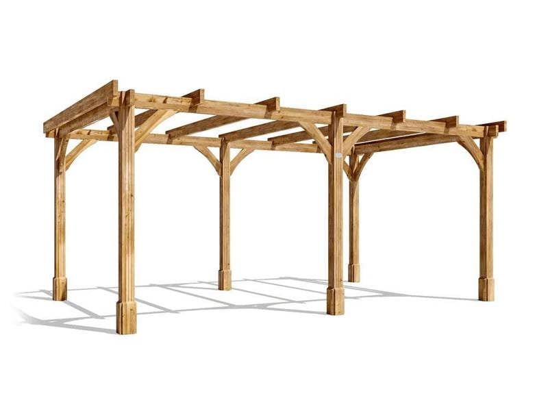 Dunster House Wooden Pergola Garden Plant Frame Furniture Kit Leviathan 5m x 3m