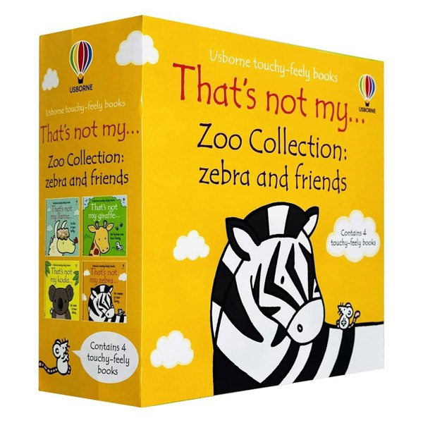 Touchy-Feely Books That's Not My Zoo Collection 4 Books Set Llama Zebra Koala Giraffe