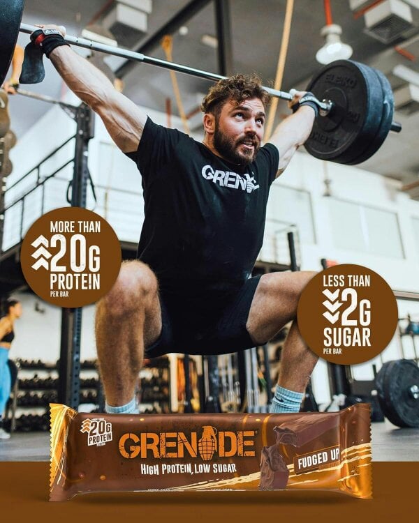 Grenade High Protein, Low Sugar Bar - Fudged Up, 12 x 60 g (Packaging May Vary)