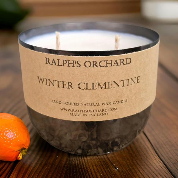 Ralph’s Orchard 2-Wick Dimpled Black Candles