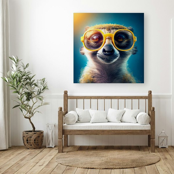 Warren Reed Meerkat Splash Art Canvas