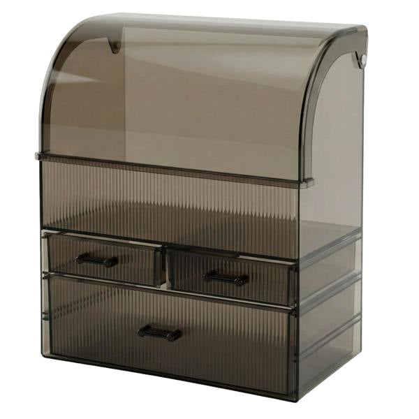 ilus Makeup Storage Organiser Acrylic Cosmetics Organizer Transparent Black