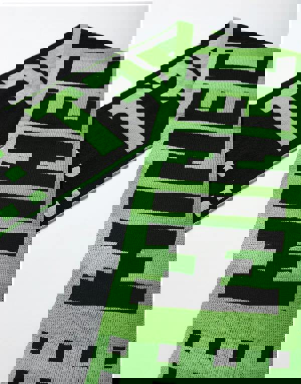 Minecraft Boys Green Creeper Face Beanie , Gloves and Scarf Set (One Size)