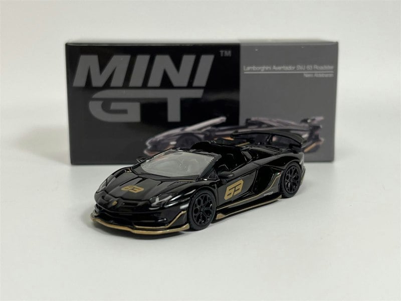 Mini GT Lamborghini Aventador SVJ 63 Roadster Nero Aldebaran RHD 1:64 Mini GT MGT00803R