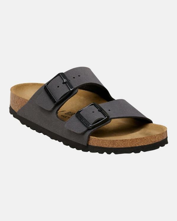 Birkenstock Arizona Birkibuc Womens Sandals - Velvet Gray/Black