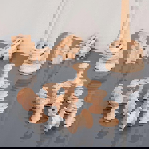 tickit Natural Wooden Spools