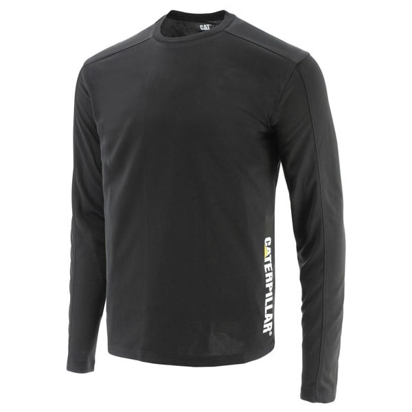 Caterpillar Unisex Adult Coolmax Long-Sleeved T-Shirt - Black