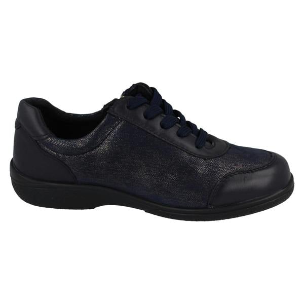 DB Shoes Ladies DB Shoes Wide Fit With Stretch Casual Lace Up/Zip Shoes Wayfaring