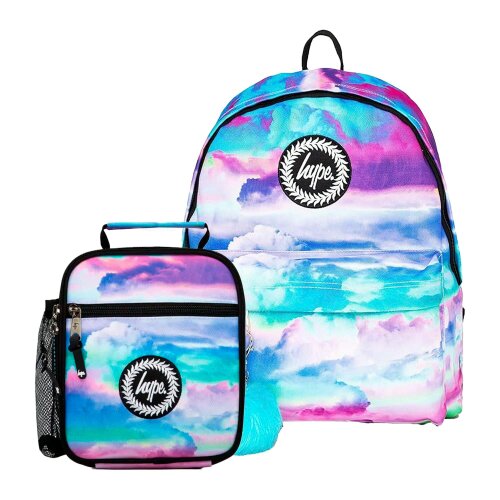 Hype Cloud Hues Multi Backpack & Lunch Bag Set Boys Girls School Travel Bundle