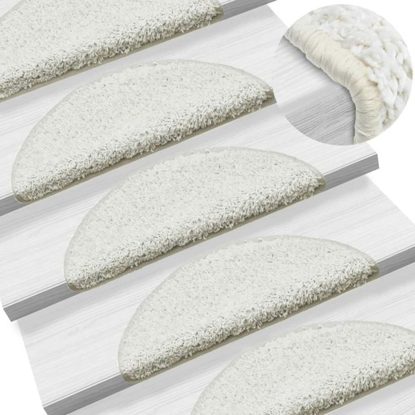 Berkfield Stair Mats 10 pcs 56x17x3 cm White