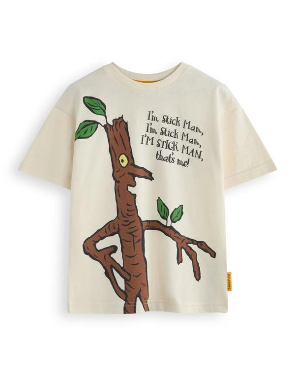 Gruffalo & Friends Unisex Kids Beige I'm A Stickman Short Sleeved T-Shirt