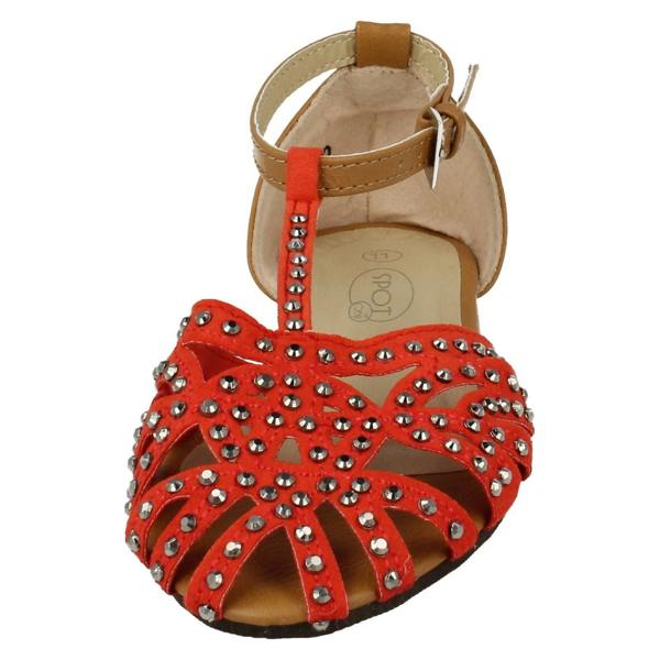 Spot On Girls Spot On T-Bar Diamante Sandals