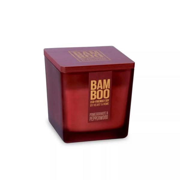 BAMBOO Pomegranate & Pepperwood - Bamboo Large Jar Candle