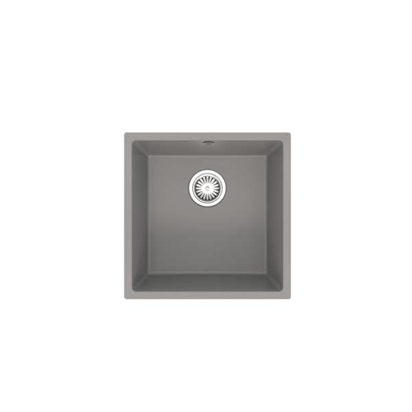 Flode Vänern | 1.0 Bowl Comite Kitchen Sink | Inset or Undermounted | Strainer Waste Supplied | Matt Grey Finish