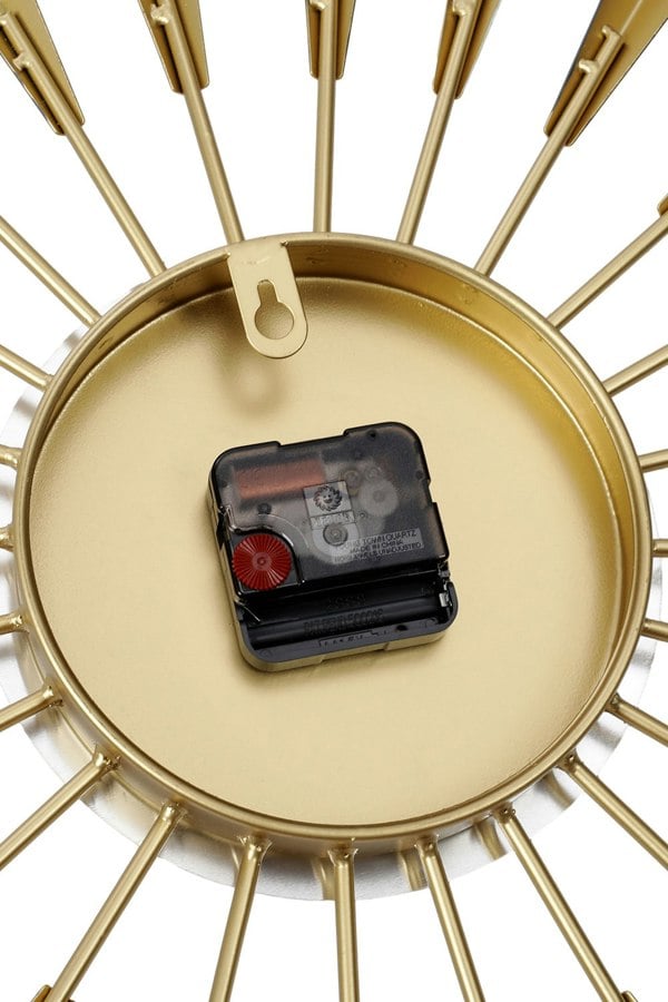 Living and Home Metal Starburst Decorative Wall Clock