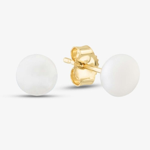 T. H. Baker 9ct 5 x 5.5mm Drilled Freshwater Pearl Stud Earrings EOZ102SD