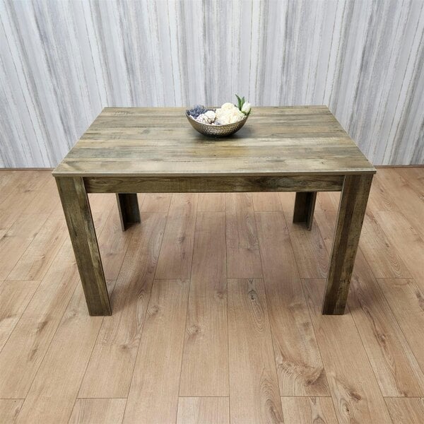 Kosy Koala Dining Table Brown Wood Kitchen Place for 4 Seats, Dining Table Only (Brown H 75 x L 117 x W 77 cm)
