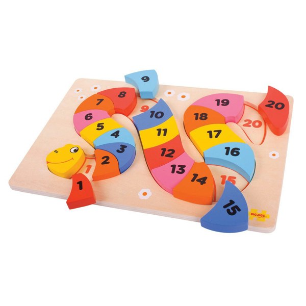 Bigjigs Toys Wooden Snake Counting Puzzle