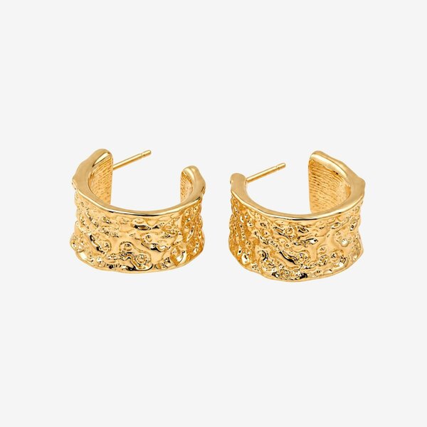 Uchi & Soto Kin Molten Gold Hoop Earrings