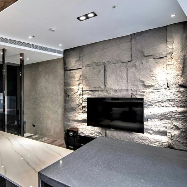 ENER-J Gray Slate Rock Hard PU Wall Panel,  Size:1200 x 600 x 60 mm (Pack of 2)
