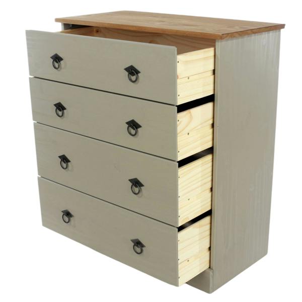 Core Products Corona Grey Modern 4-Drawer Chest of Drawers