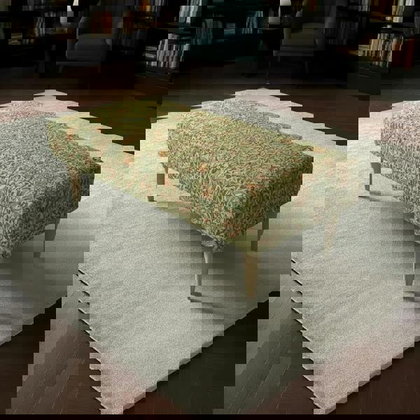 Classic British Style stitched lid ottoman bench for living room