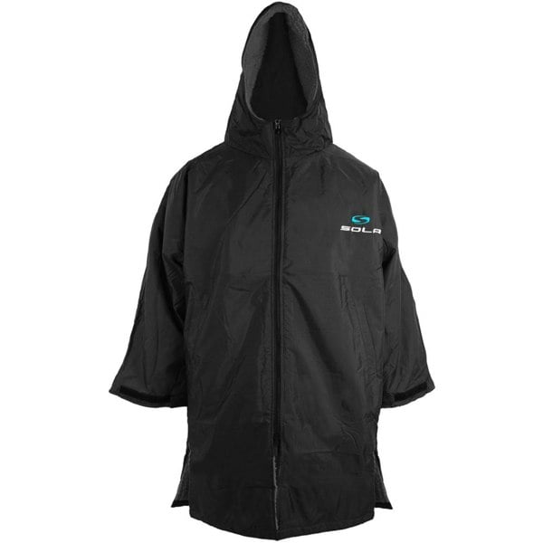 Sola Adult Waterproof Changing Robe - Black/Blue