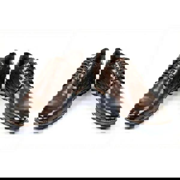 Dolcetto Men’s Classic Plain Toe Lace-Up Derby Shoes