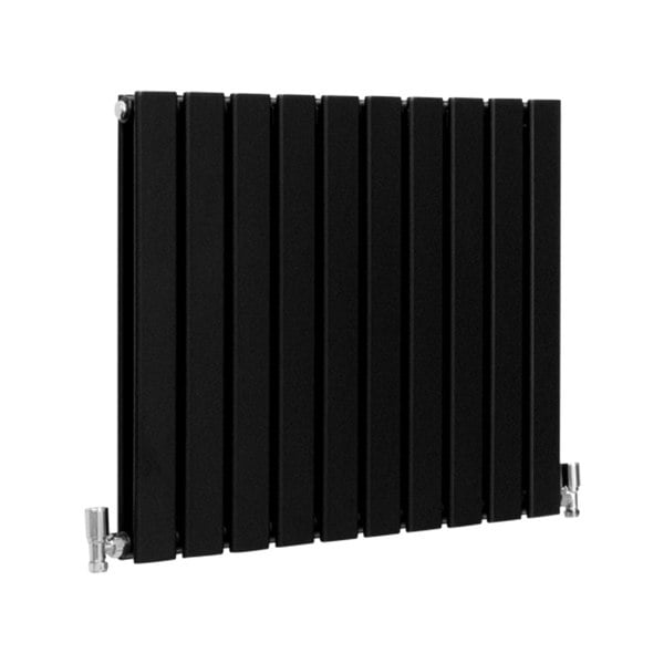 Designer Flat Panel Radiator - Matte Black (600mm x 700mm)