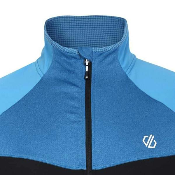 Dare 2B Mens Substratum Core Stretch Full Zip Midlayer - Wave Ride/Grey/Deep Water - 