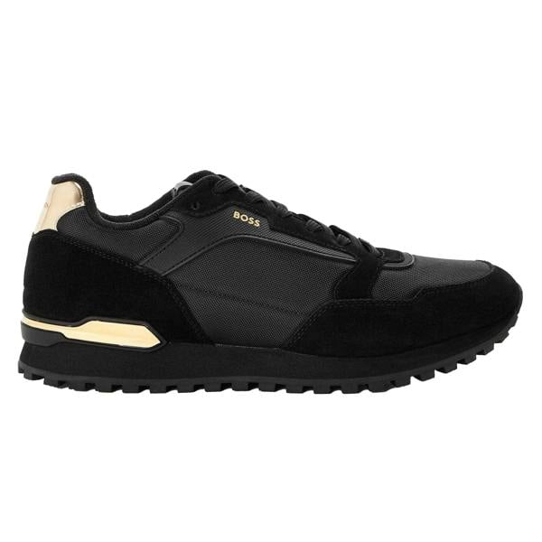 Boss Mens Parkour Athletic Suede Trainers - Black - 
