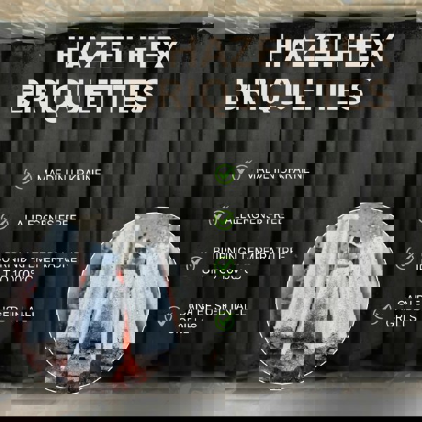 HazelHex Briquettes 10kg Pallet