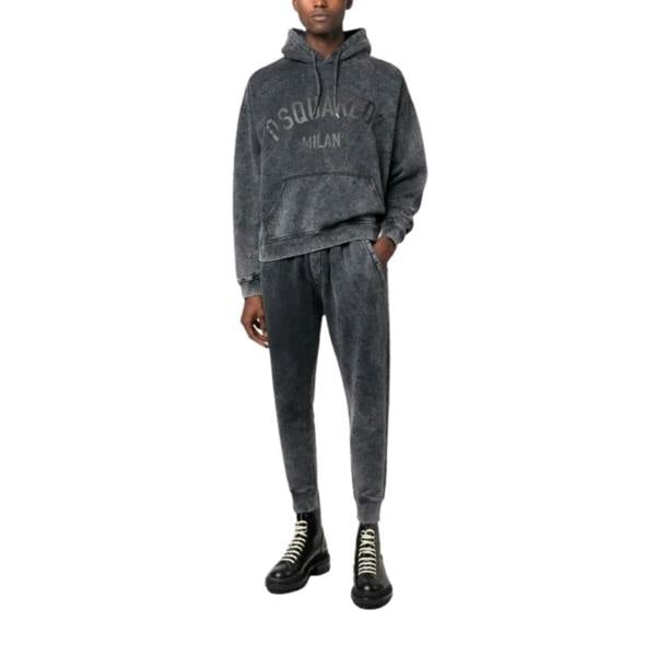 DSQUARED2 Milano Destroyed Faded Look Grey Hoodie S