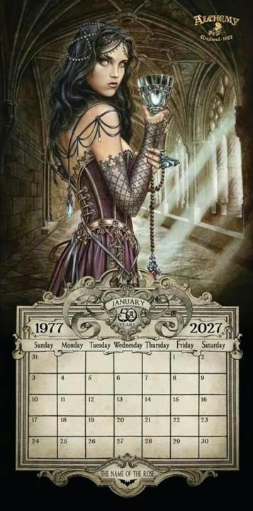 Alchemy Gothic Dead of Night Calendar 2027