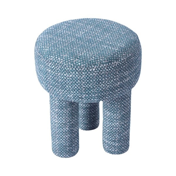 Furniture Edit Claire Teal Knubby Stool