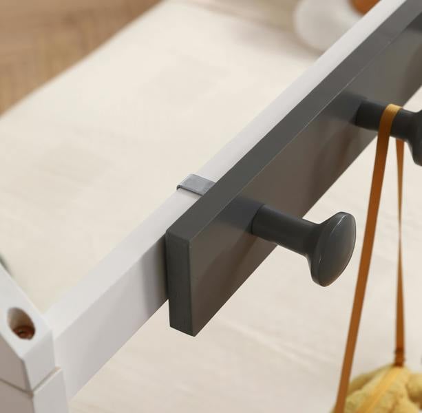 Mission TM Cabin Bed Coat Hooks - White & Grey - Midsleeper Peg Rail