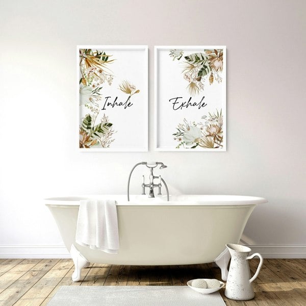 Bathroom pictures for walls | Set of 2 prints