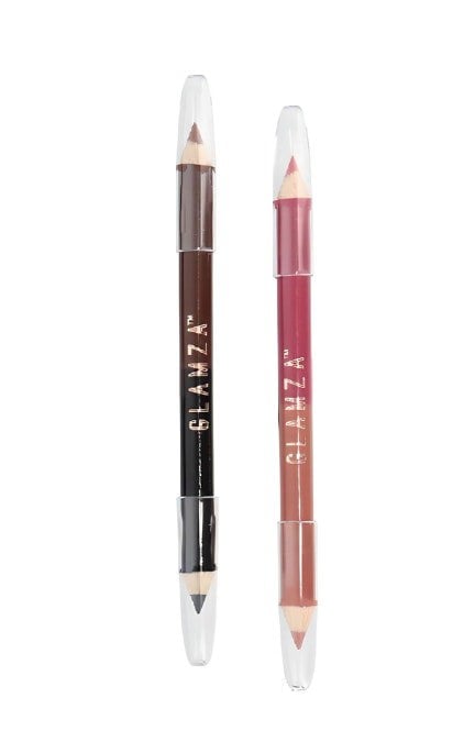 Glamza Two-Colour Dual-Sided Lip Pencil - Berry Kiss And Spiced Nude
