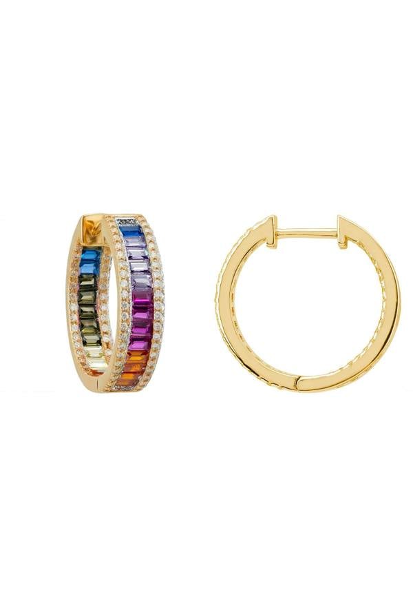 The hinge of the hoop earrings.