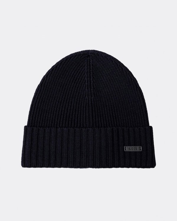 BOSS Orange Fati Mens Beanie - Black 001 - CHO - Designer Mens Hats
