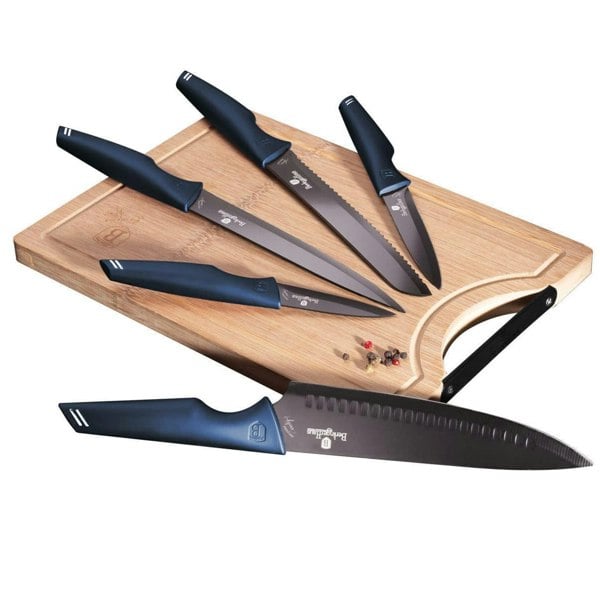 BH/2705 Aquamarine Knife Set with Cutting Board
