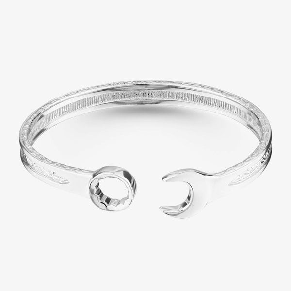 T. H. Baker Sterling Silver Medium Spanner Torque Bangle S8031