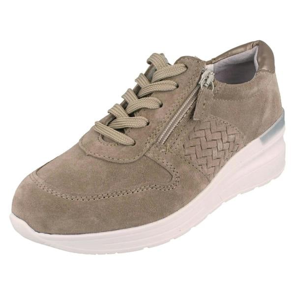 DB Shoes Ladies DB Shoes Casual Wide Trainer With Removable Insole Arabia