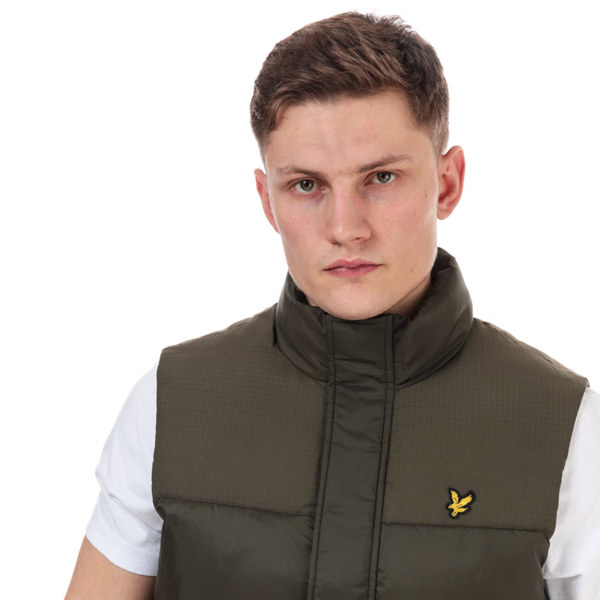 Lyle & Scott Trek Green Wadded Gilet - Green