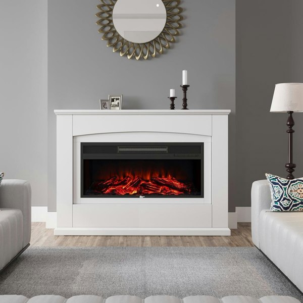 34 Inch Built In Electric Fireplace 1800W Indoor Heater Fireplaces Living and Home