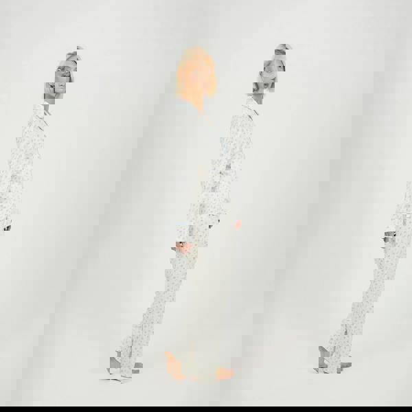 Brave Soul White Printed Long Sleeve Button Down Pyjama Set - White Image 3