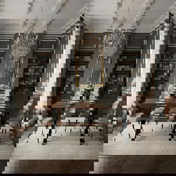 TRL Furniture Walnut Bevel Dining Table