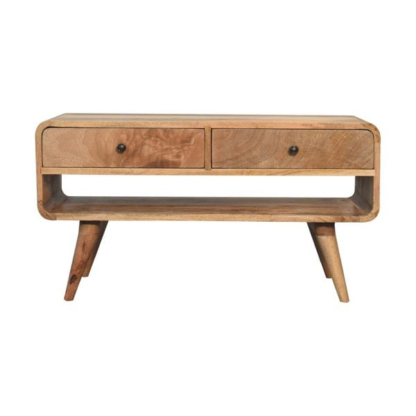 Artisan Furniture Reverse Curve Oak-ish Media Unit