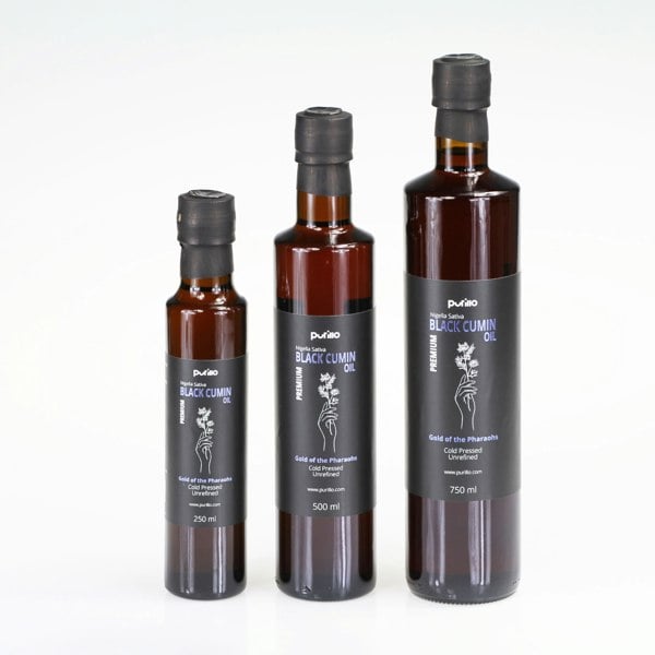 Purillo Black Cumin oil (Nigella Sativa) - Cold Pressed | Premium | GMO-Free
