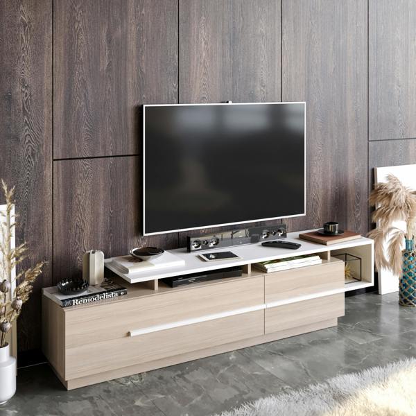 Decorotika Pia Modern Tv Stand TV Cabinet for TV's up to 65"